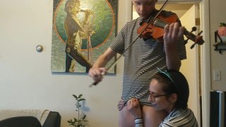 Trying To Practice Violin 